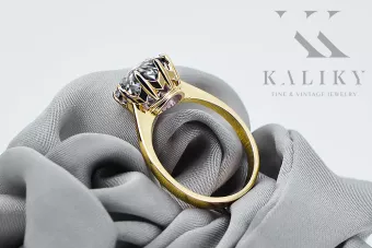 Vintage style  Zirkonium 14k žluté zlato vrc157y